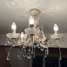 Crystal Chandelier Pendant Light Antique Ivory Colour