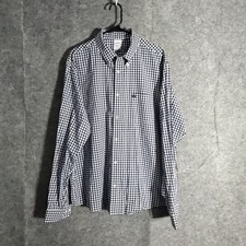 Brooks Brothers Gingham Button Down Shirt Mens XL Blue White Cotton Long Sleeve