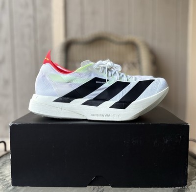 Adidas Adizero Adios Pro 4 White/Black JR1163 Women Size 11.5 / Men Size 10.5