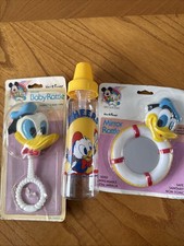Lot Of Three Vintage Donald Duck/Baby Donald Baby Items.