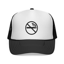 No Smoking Symbol Trucker Cap | Anti-Smoke Ic...