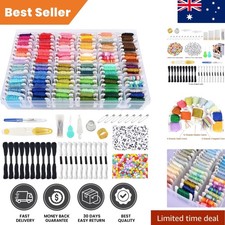 Complete 992-Piece Embroidery Floss Kit with 110 Colors & Cross Stitch Tools