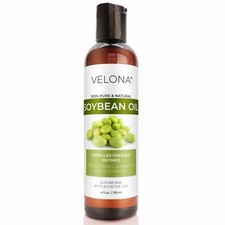 Velona Soybean Oil - 4 Fl Oz Refined Cooking, Baking, Skin, Hair, Body