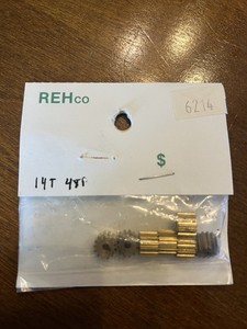 REH Co - 14 Tooth - 48 Pitch - Pinion Gear  - 1/24 Slot Car (6 Gears)