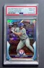 2023 Bowman Chrome Draft BDC-106 Wyatt Langford RC 1st Sky Blue Refractor PSA 10