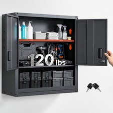 VEVOR Metal Wall Cabinet 30 inch Garage Wall Cabinet with Adjustable Shelf