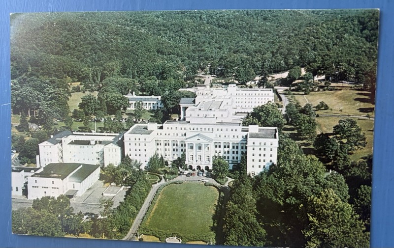 The Greenbrier Hotel 1958 Postcard ~ White Sulphur Springs WV - Aerial View