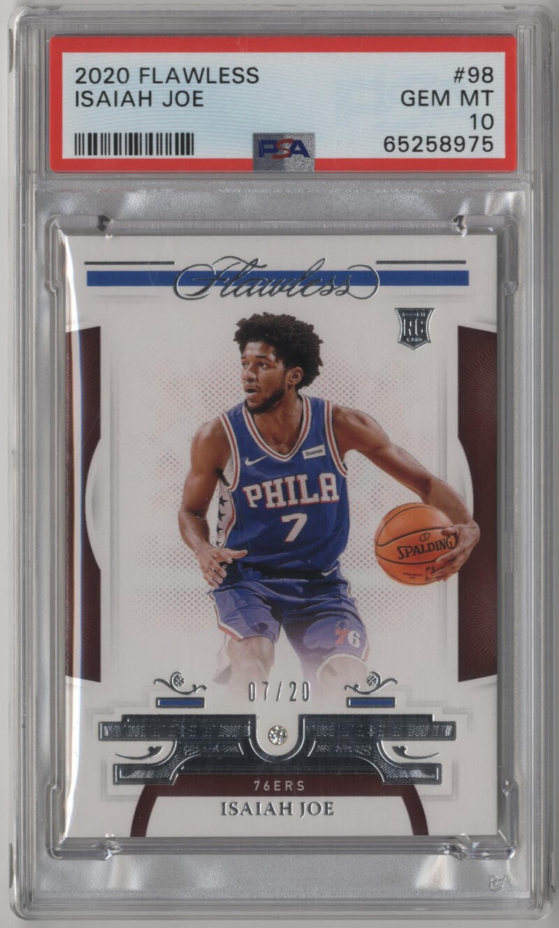 2020 Flawless Isaiah Joe Rookie Card PSA 10 7/20 POP 1/1