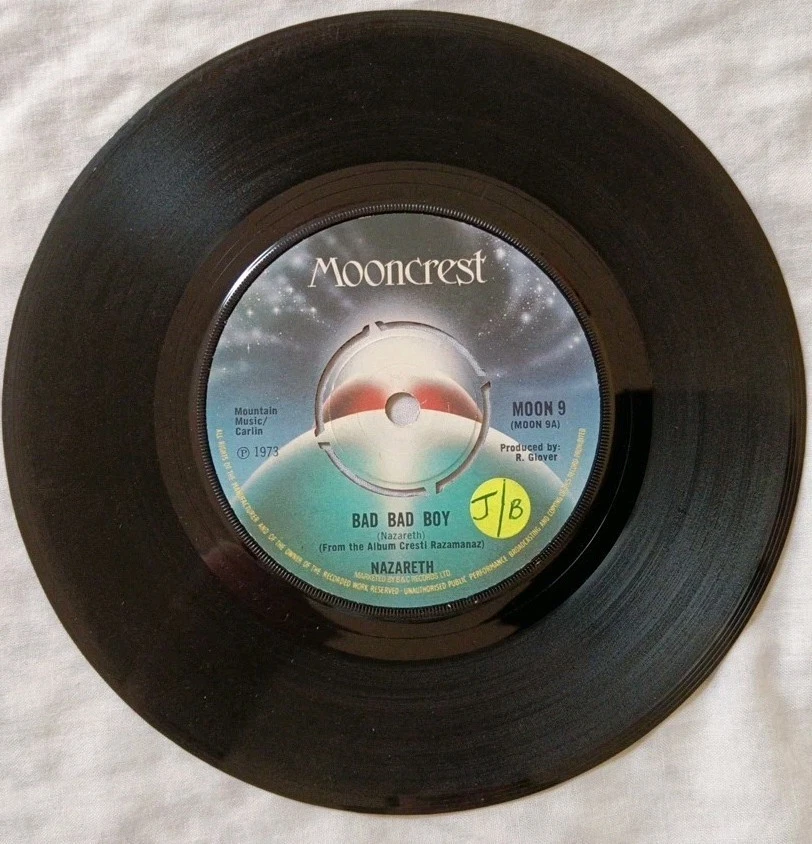 Nazareth-Bad Bad Boy Vinyl 7" EP Single.1973 Mooncrest MOON 9. - Image 3 of 4
