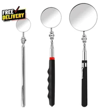 3 Pack Stainless Steel Mechanic Mirror Telescoping Inspection Mirror Extendable
