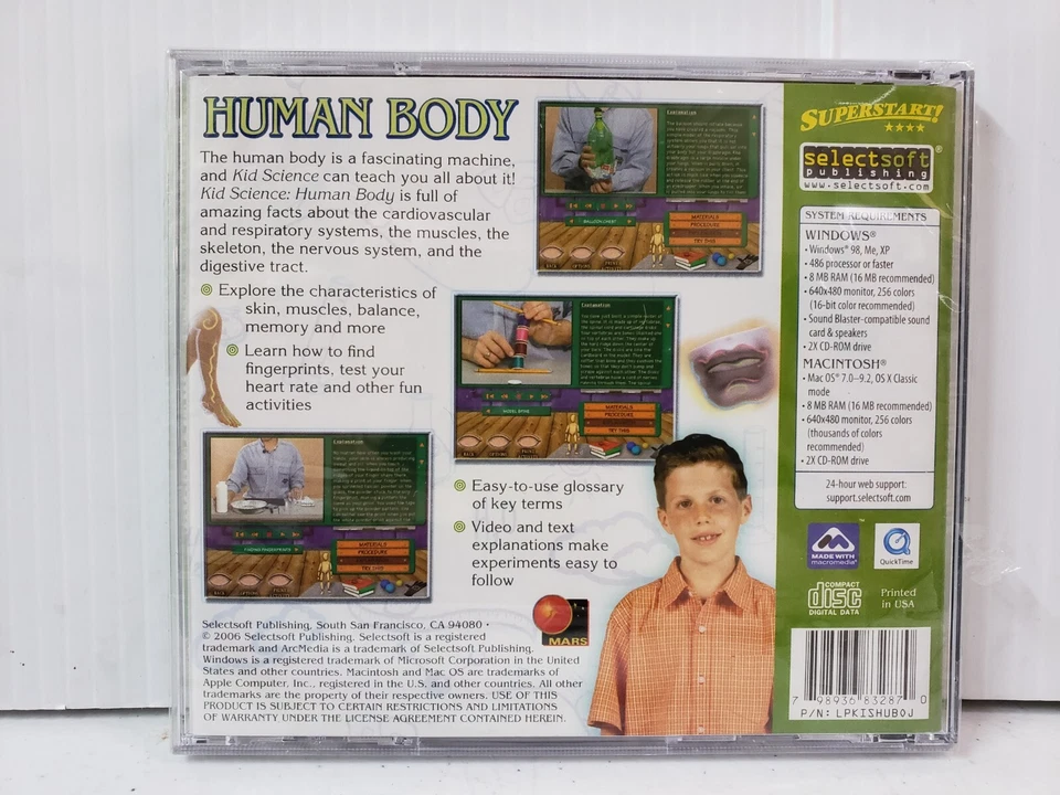 NEW Kid Science Human Body - Fun Experiments at Home PC MAC Software SEALED - Image 2 of 4
