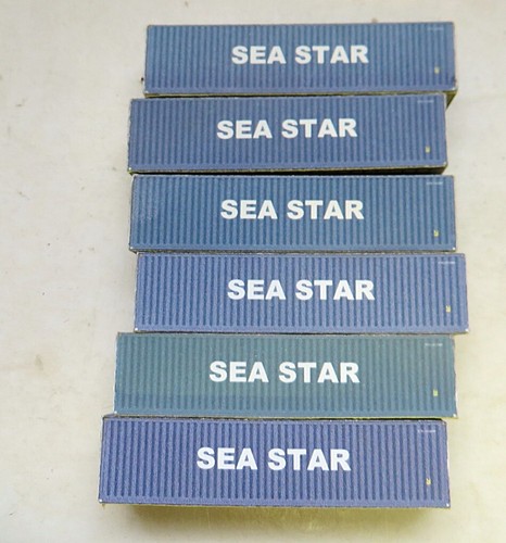 -- Spur N ----- Container 40' aus Papier - Sea Star - 6 Stück