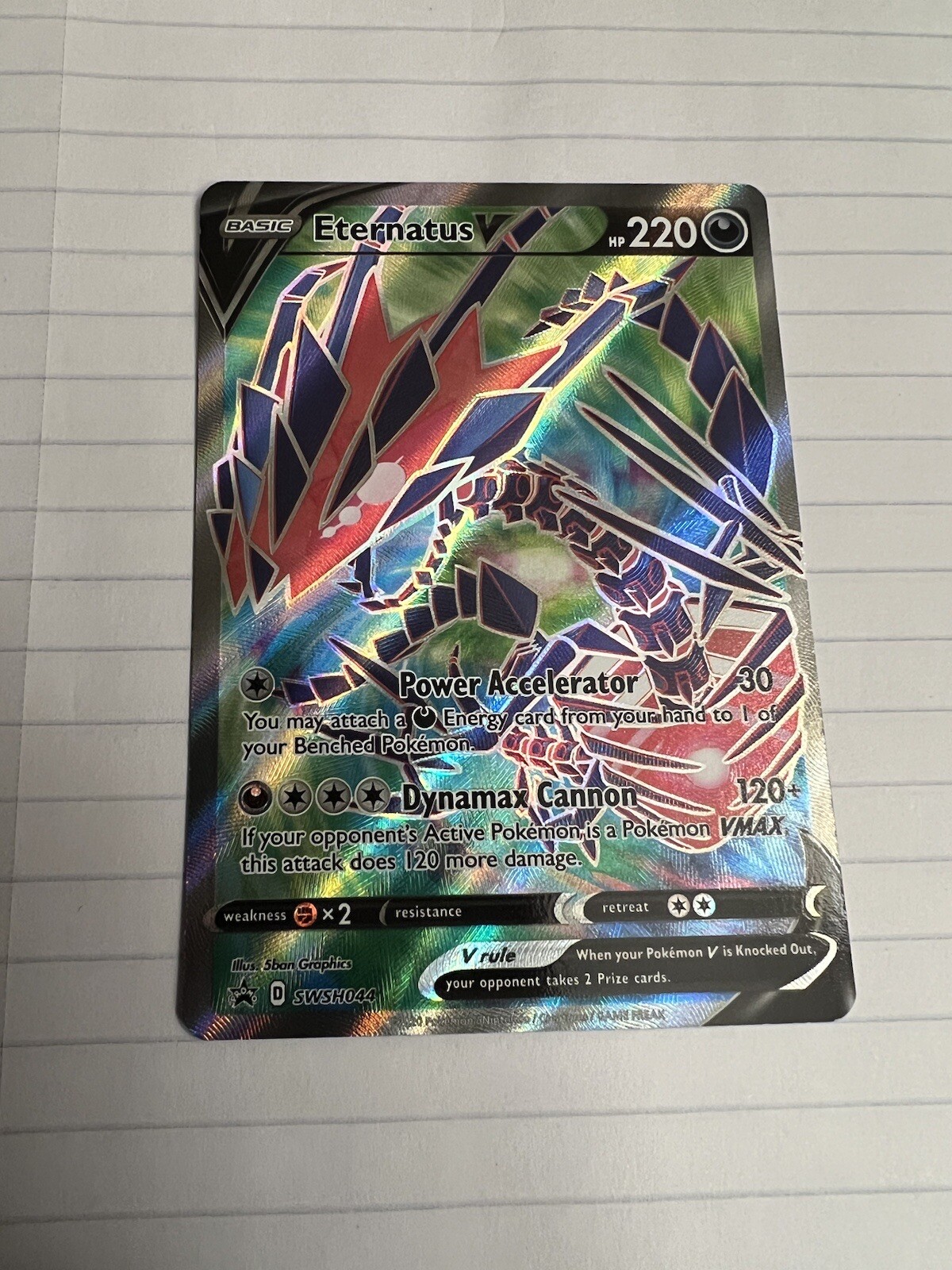 Pokémon TCG Eternatus V SWSH Black Star Promo SWSH044 Holo Promo NM