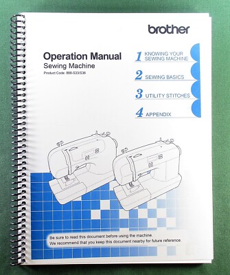 Brother CS6000 6000T 6000i Instruction Manual: Full Color & Protective Covers!