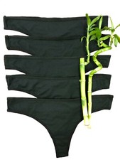 Alessandra B Women's Bamboo Thong - 5 Pack