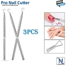 X3 Polish Remover TRIANGLE STICK Manicure Nail Art Tool Pusher Scraper Steel