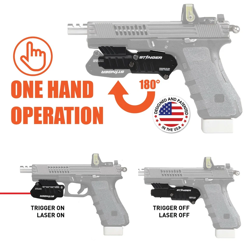 Funda protectora de gatillo minimalista Stinger HL-1 con mira láser, ocultación Foto 2 de 4