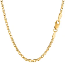 14K Yellow Gold Cable Link Chain, Width 3.1 mm