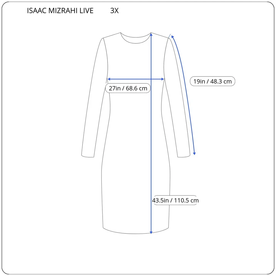 Vestido para mujer Isaac Mizrahi Live QVC 3x Plus manga 3/4 azul encaje forrado floral Foto 2 de 4