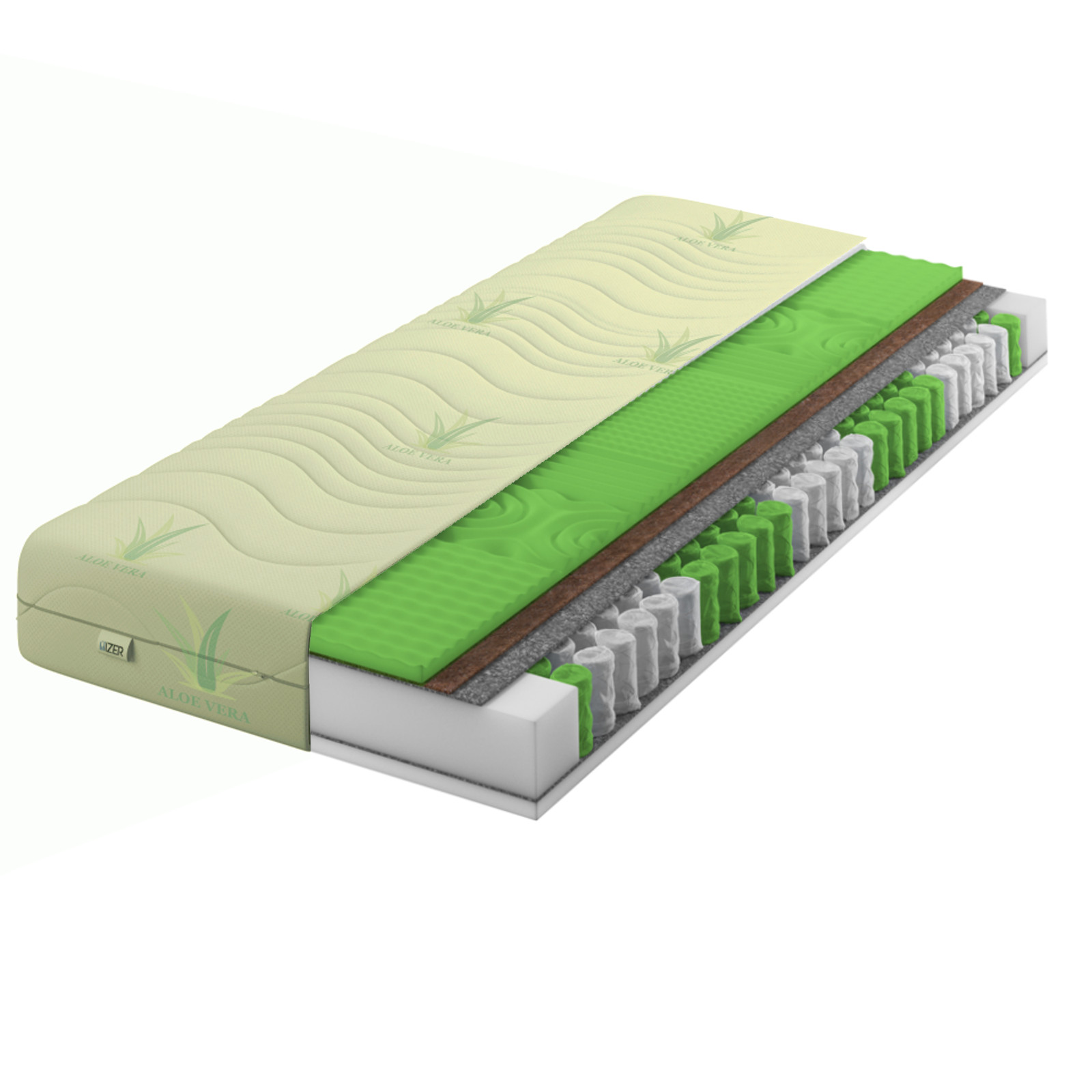 Matratze Aloe Vera Kokosmatte Massageschaum 7 Zonen Federkernmatratze H3 H4