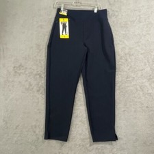 NEW Kirkland Signature Womens S Ankle Pants Side zipper Navy Blue