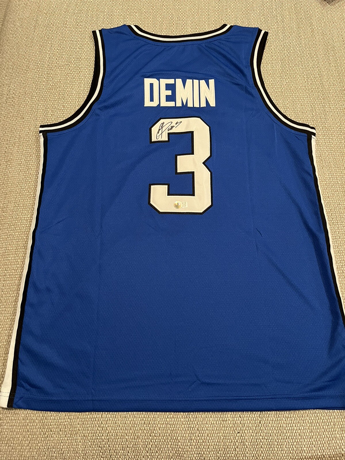 BECKETT COA EGOR DEMIN Signed Autographed BYU Cougars Basketball Jersey 