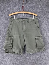 BOY SCOUTS Convertible Cargo Shorts Uniform Green Zip Off Youth Size 33 NO PANTS