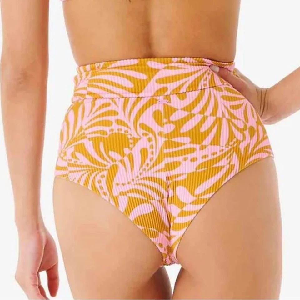 Top de bikini Rip Curl Afterglow cintura alta descarada inferior y remolino bralette mediano Foto 3 de 4