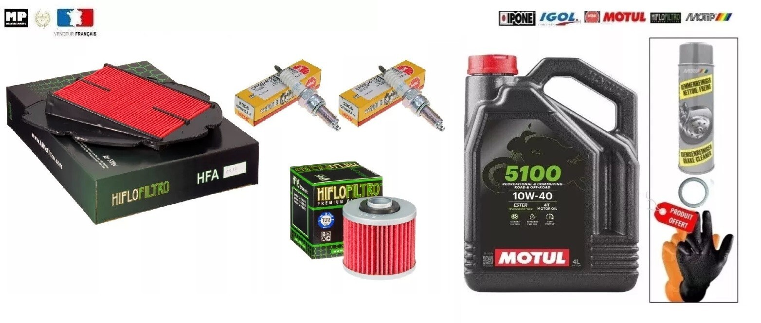 Kit entretien YAMAHA TDM 900 huile vidange MOTUL 5100 10w40 4L filtre moto 2002-2013