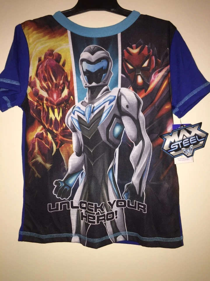 Max Steel 2 piezas Conjunto de ropa de dormir para niños camiseta y pantalones cortos azul talla múltiple S (6/7) nuevo con etiquetas Foto 3 de 4