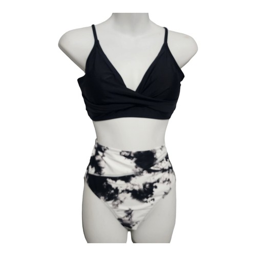 Cupshe Bikini 2 Piece Womens Swim Suit Black Tie Dye - Medium - Picture 7 of 7