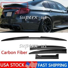For Jaguar XF XE XEL XFL S-Type Rear Trunk Spoiler Tail Lip Carbon Fiber Look