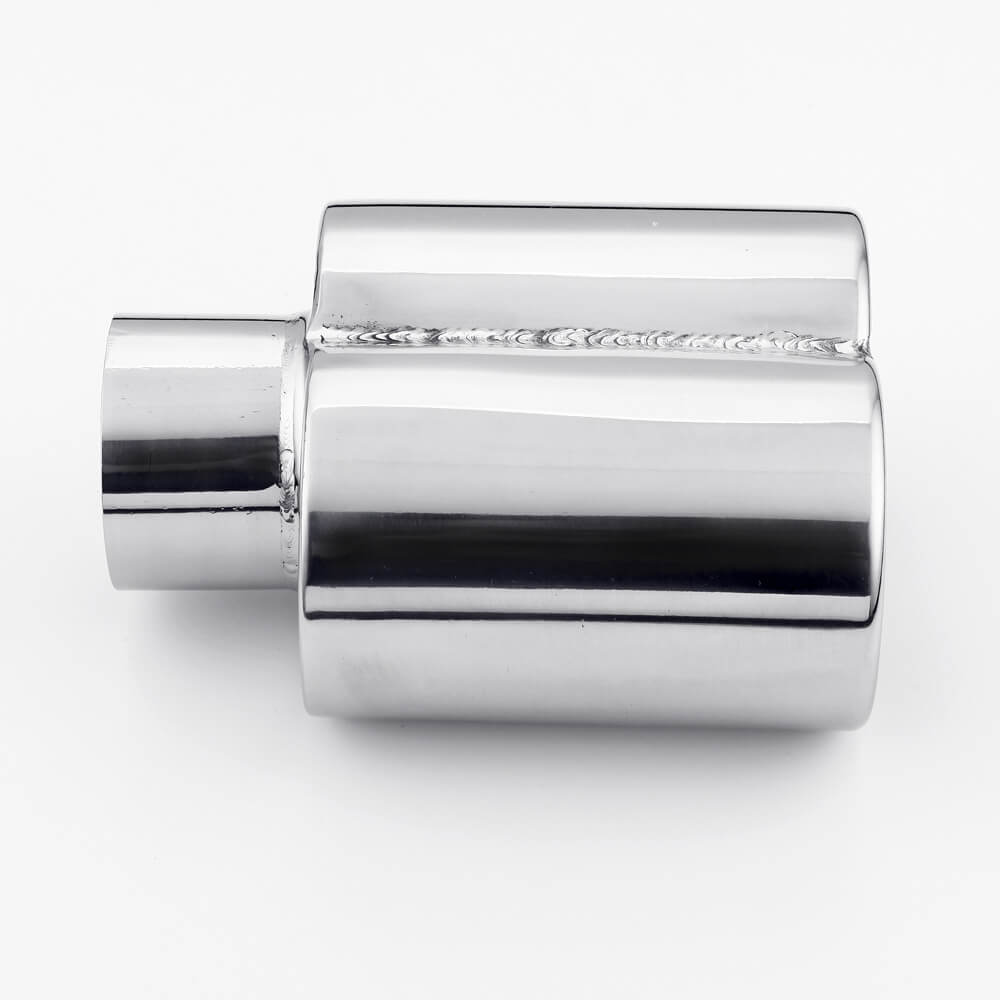 Pair Straight Cut Out Porsche Style 2.5" Inlet Exhaust Tips for Custom