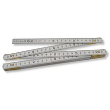 Leichtmetall Gliedermaßstab 200cm DEWEPRO Meterstab Zollstock Maßstab eloxiert