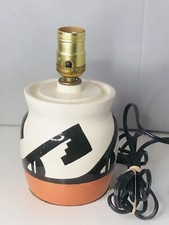 Vtg Desert Southwest Table Lamp Native American Ceramic Yankee Doodle Dandee Co