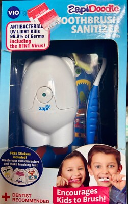 *HTF* ZapiDoodle Toothbrush Sanitizer for Kids byVIOlight & New Kids Toothbrush
