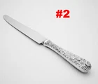 KIRK STIEFF & SON ANTIQUE REPOUSSE STERLING SILVER SILVERWARE KNIFES FORKS SPOON