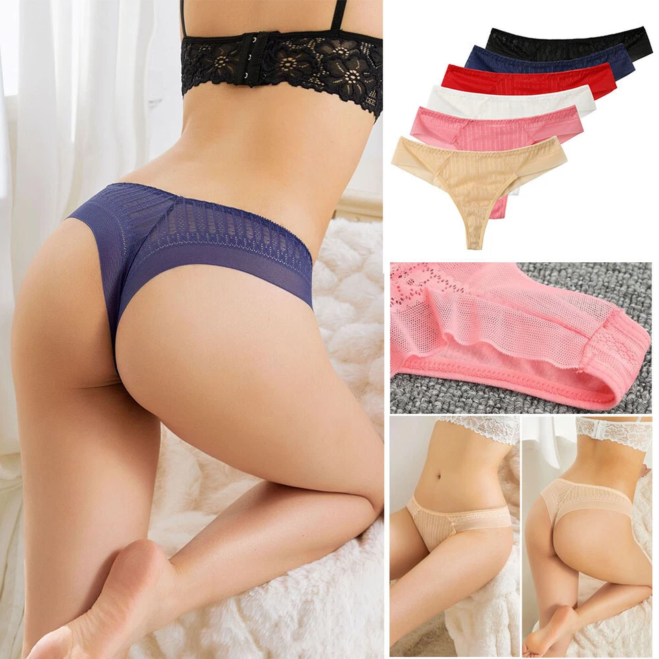 Sexy Lace Thong G String Lingerie Briefs Women's Panties Low Waist Underwe ц - Image 4 of 4
