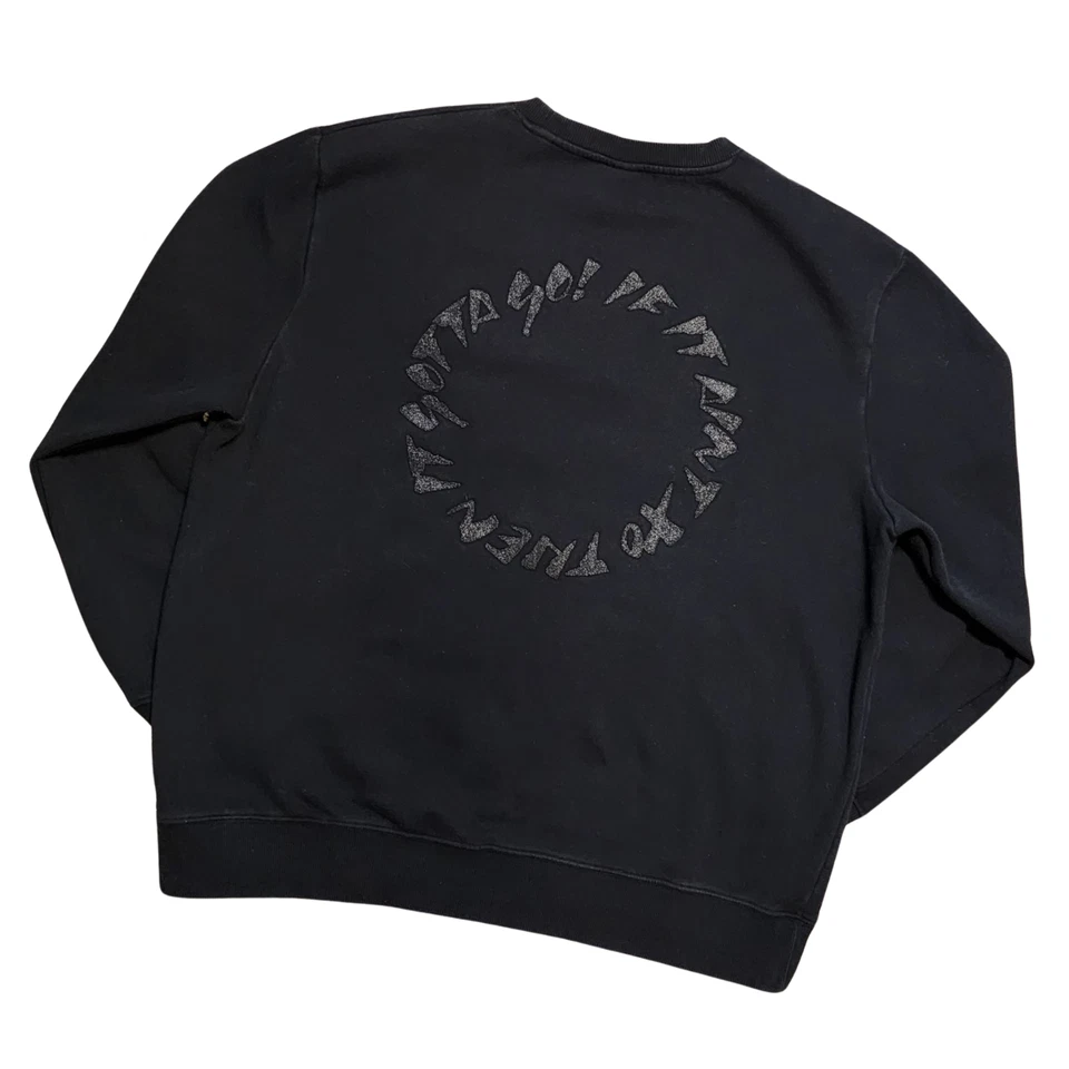 H&M Black Crewneck Men Sweatshirt US X-Large - Image 2 of 2