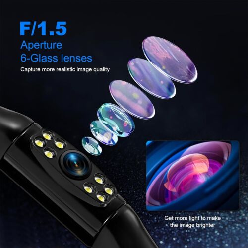 CMOS Car Rear View Backup Camera Reverse Camera 8 LED HD Night Vision Waterproof - Picture 2 of 6