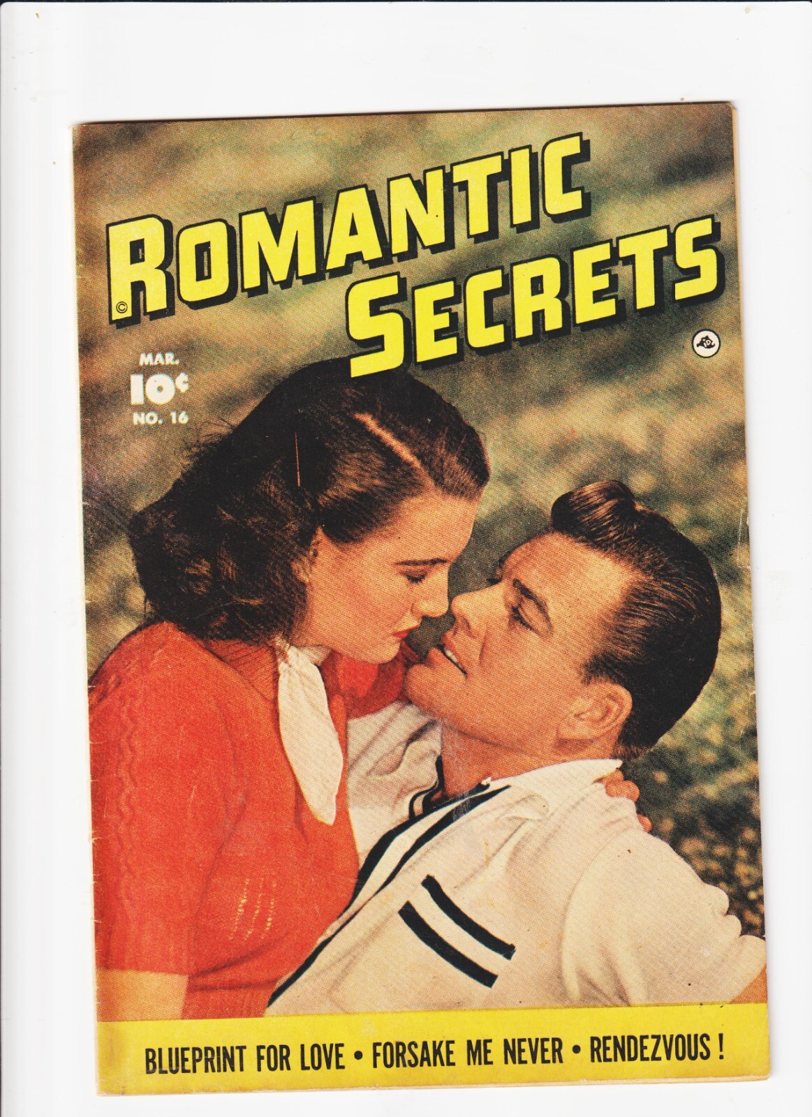 ROMANTIC SECRETS 1 GOLDEN AGE PRE-CODE  ROMANCE LOVE  COMIC /1949 RAY MILLAND