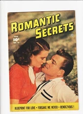 ROMANTIC SECRETS 1 GOLDEN AGE PRE-CODE  ROMANCE LOVE  COMIC /1949 RAY MILLAND