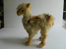 Steiff Llama Long Curly Mohair 28cm 11in 1959-1969 Glass Eyes - Silver Button