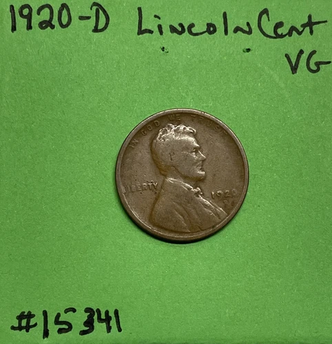 1920 D Lincoln Wheat Cent / Penny 1c VG Very Good