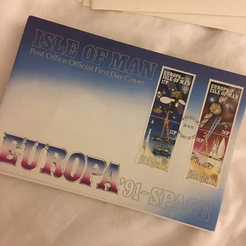 Isle of Man 1991 First Day Cover  FDC Europa '91 - Europe In Space Unaddressed