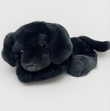 Commonwealth 2002 Black Labrador Puppy Plush 11 Reclining