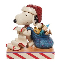 Peanuts Jim Shore Santa Snoopy with List and Bag of Toys 6010323