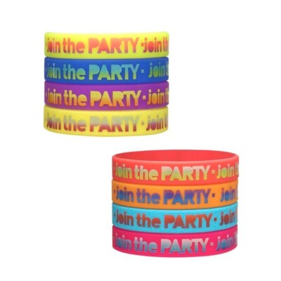 Zumba Ready for Lift Off Rubber Bracelets - 8 Pack! ~ New! Free Shipping!