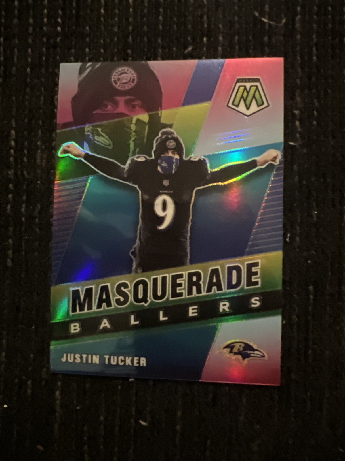 2021 Panini Mosaic Masquerade Ballers Justin Tucker #MB-29