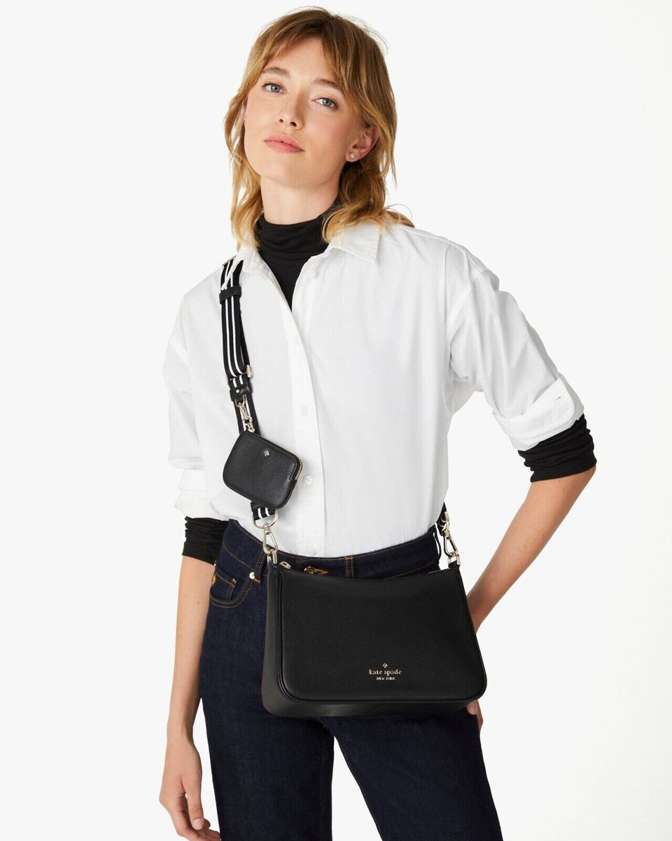 Kate Spade Rosie Shoulder Bag Black Pebbled Leather KF086 Kate Spade Rosie Shoulder Bag Black Pebbled Leather KF086